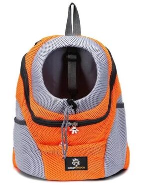 Doggy Kingdom Orange & Gray Pet Carrier Backpack